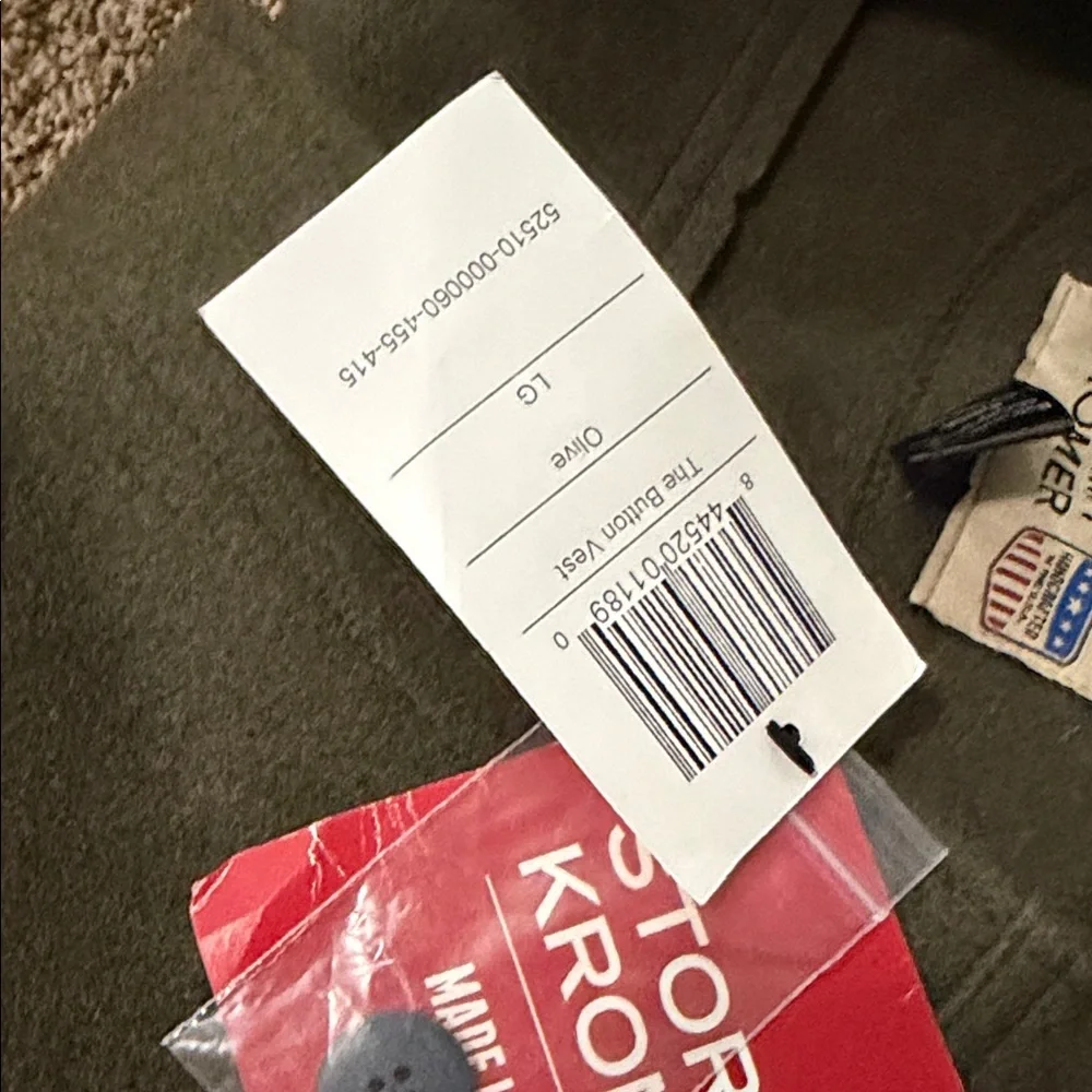 Stormy Kromer Olive Wool Utility Vest - Picture 5 of 5